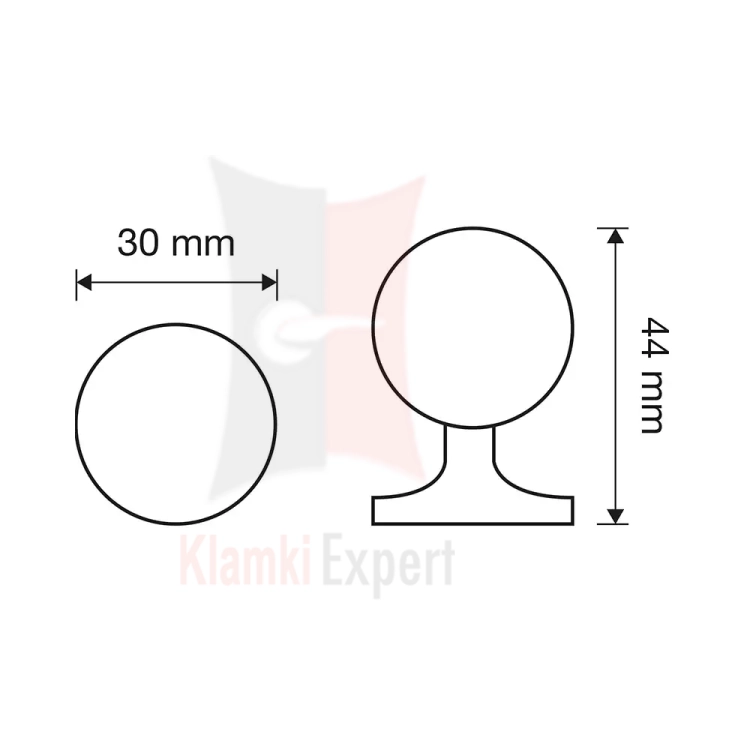 CRYSTAL OZ 30 mm gałka meblowa z kryształem Swarovskiego