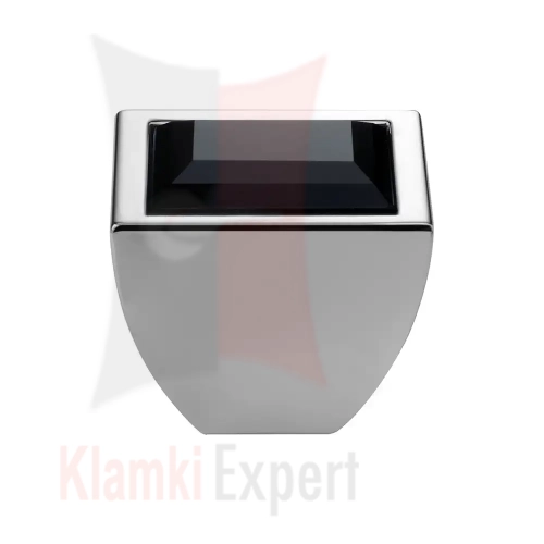 Elios Crystal Nero Jet CS gałka meblowa z kryształem Swarovskiego