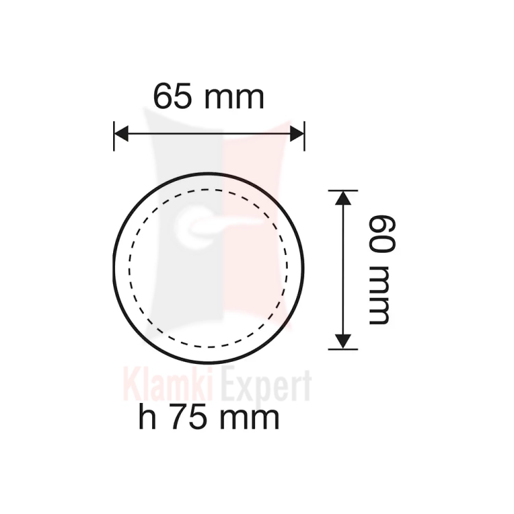 Gałka stała ELIKA Swarovski 60 mm