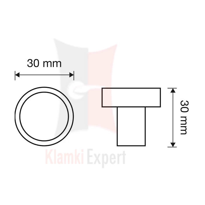 Cosmic OZ 30 mm gałka meblowa z kryształem Swarovskiego