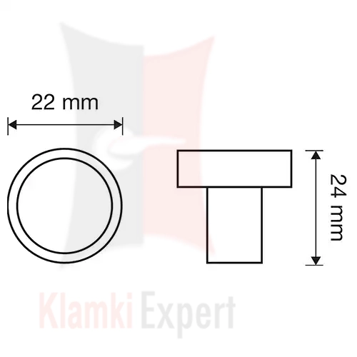 Cosmic OZ 22 mm gałka meblowa z kryształem Swarovskiego