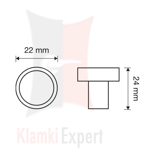 Cosmic CR 22 mm gałka meblowa z kryształem Swarovskiego
