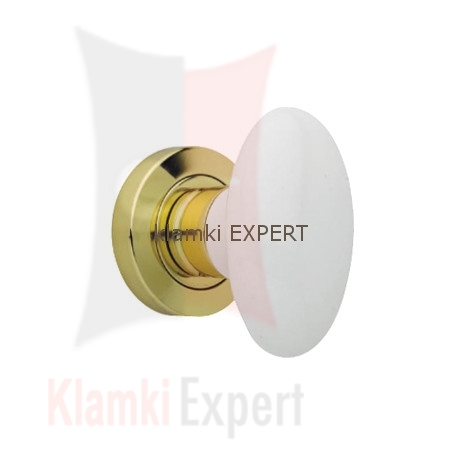 Klamka Flavia 685, porcelana biała, rozeta 102 OL