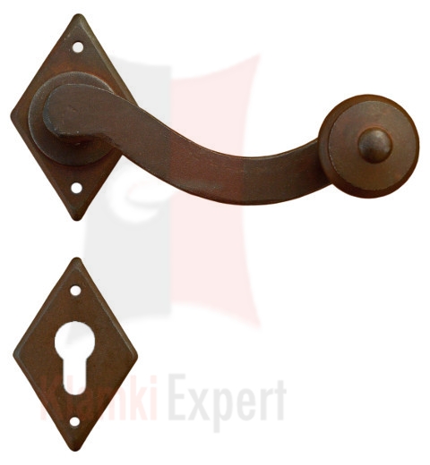 Klamka Prowansja w kolorze rdza starodawna