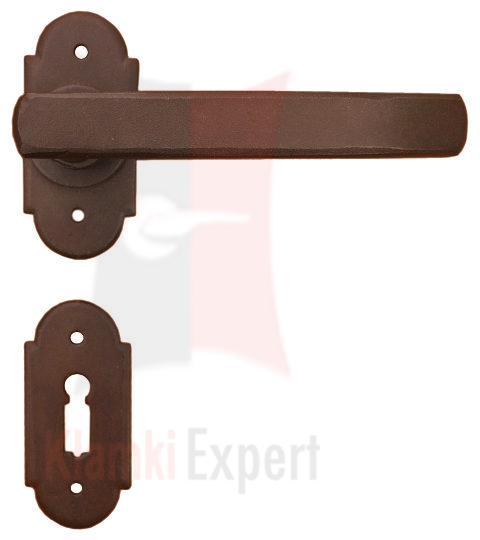 Klamka Helsinki 1811 w kolorze rdza starodawna