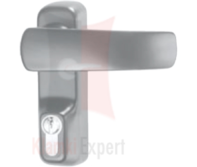 KLAMKA TRIM Z WKŁADKĄ BĘBENKOWĄ, METALIZOWANA SZARA