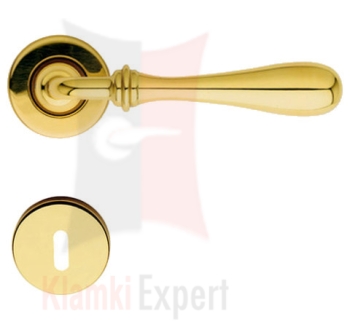 Klamka Tosca z rozetą na klucz