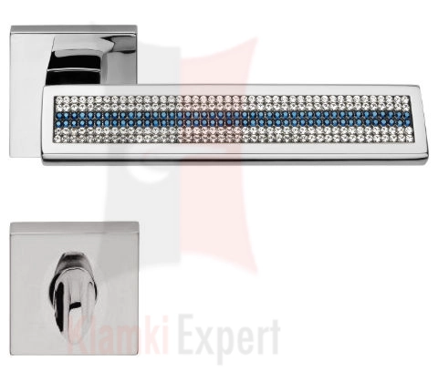 Klamka Riflesso Mesh Blu z blokadą wc