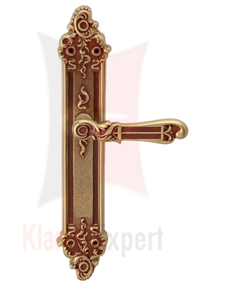 Klamka Tiffany Brass w kolorze PM patynowany matowy bez otworu