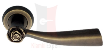 Klamka Rose bez dolnej rozety, kolor BM brązowiony matowy