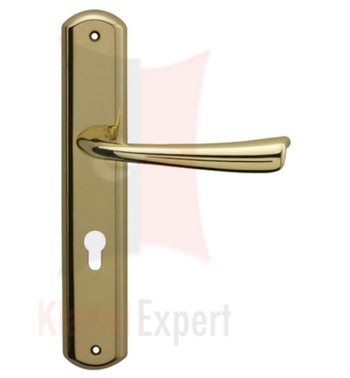 Klamka Vola w kolorze OL mosiądz błyszczący