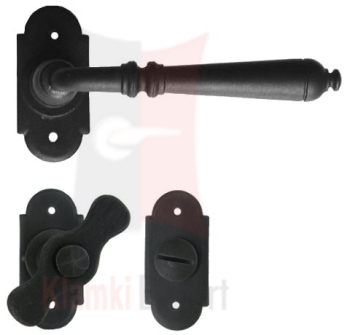 Klamka Mosca 2698 z blokadą wc kolor czerń starodawna