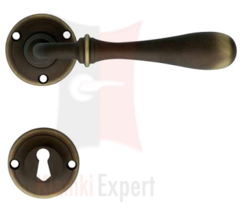 Klamka Tosca z rozetą na klucz