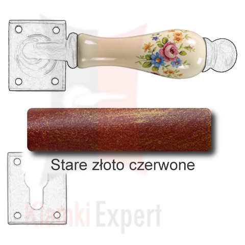 Stare złoto czerwone