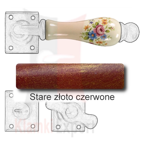 Stare złoto czerwone