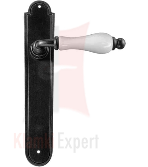 Klamka ATENE 2609 bez otworu, porcelana biała