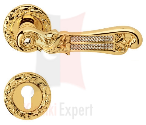 Klamka Tiffany Mesh 113 z dolną rozetą na wkładkę