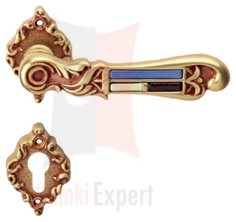 Klamka Tiffany Vetro 018 z dolną rozetą na wkładkę