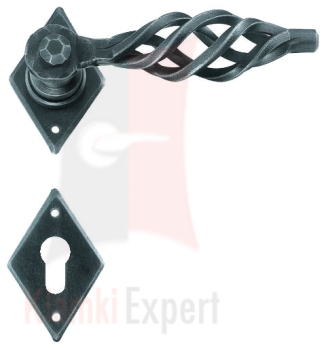 Klamka Londra 2301 w kolorze żelazo szare postarzane