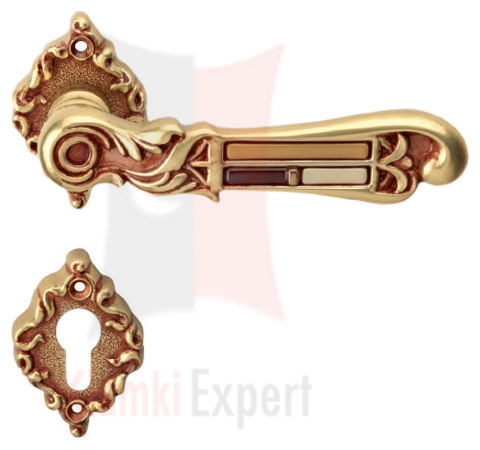 Klamka Tiffany Vetro 018 z dolną rozetą na wkładkę
