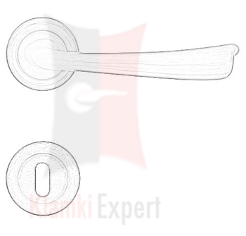 Klamka z rozetą na klucz