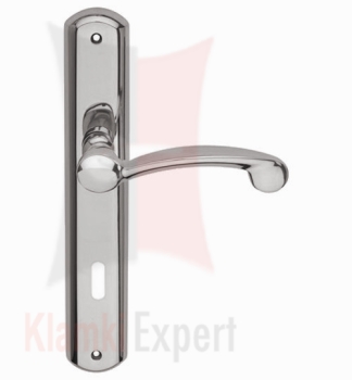 Klamka Nota z otworem na zwykły klucz, kolor CR chrom błyszczący