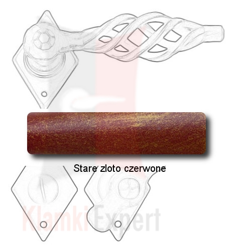 Stare złoto czerwone