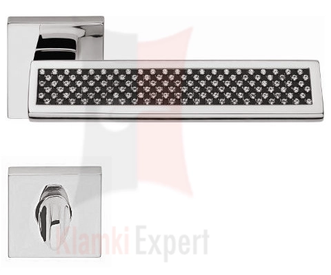 Klamka Riflesso Black z blokadą WC