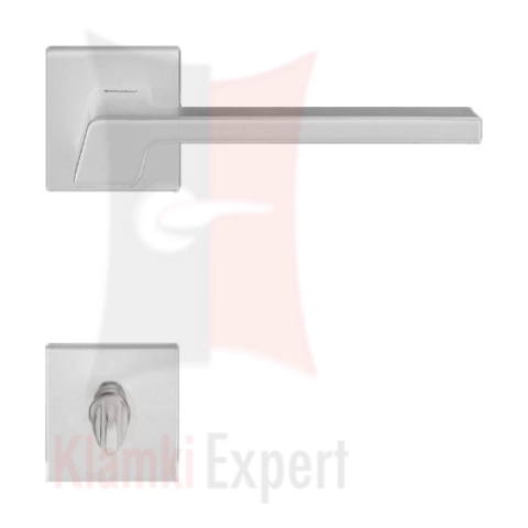 Klamka Stream Zincral 024, kolor BA biały matowy z blokadą WC