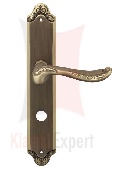 Klamka Lady szyld długi z blokadą wc