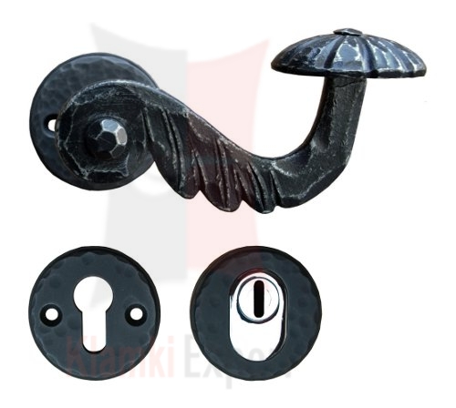 Klamko-klamka antywłamaniowa Olena w kolorze czerń starodawna