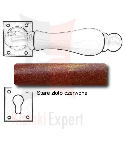 Stare złoto czerwone