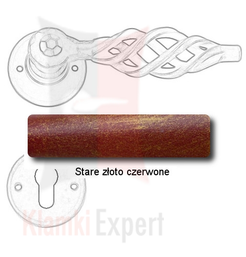 Stare złoto czerwone