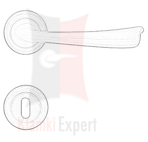 Klamka z rozetą na klucz