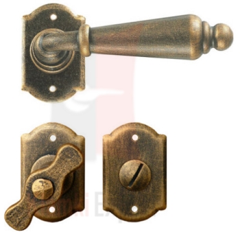 Klamka Oslo 2401 z blokadą wc kolor czerń brązowiona