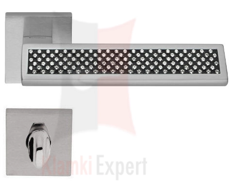 Klamka Riflesso Black z blokadą wc