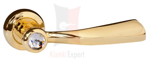 Klamka ELIKA Crystal 108 w kolorze OZ pozłacany błyszczący