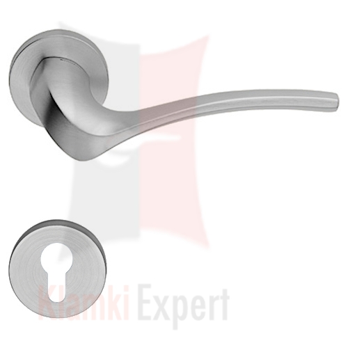 Klamka Ibis z rozetą na wkładkę