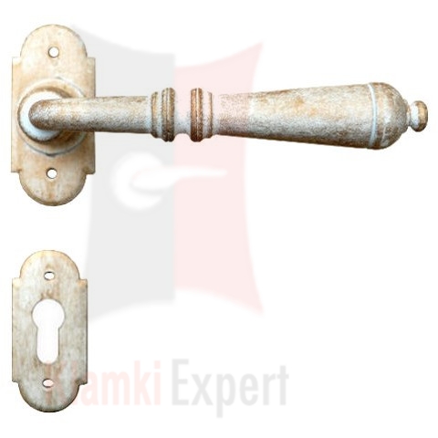 Klamka Mosca 2698 w kolorze białe złoto starodawne