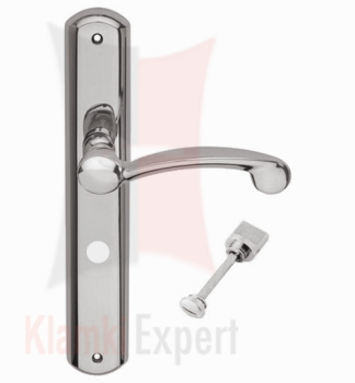 Klamka Nota z blokadą wc, kolor CR chrom błyszczący