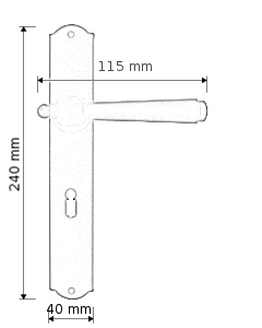 Wymiary klamki Monaco 2900