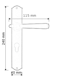 Wymiary klamki Monaco 2900